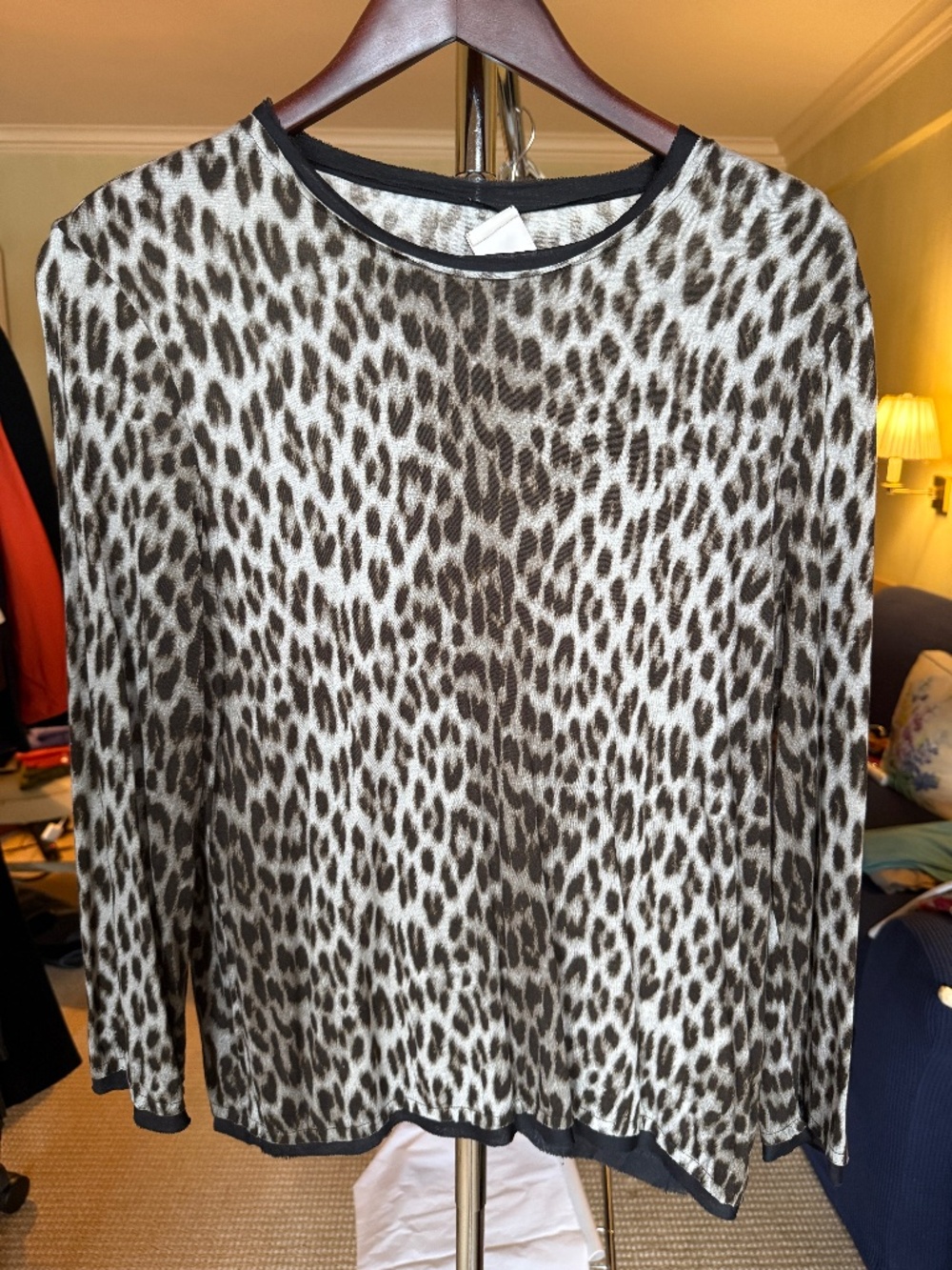 Vintage Lanvin Paris leopard print blouse